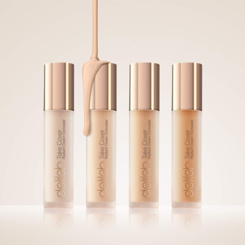 delilah - Take Cover Radiant Cream Concealer - Chashmere - Blendable, Hydrating, Long-Lasting, Light Reflecting, Imperfections Corrector - Enriched with Vitamin E - Medium to Full Coverage - 0.12 Oz - Image 4